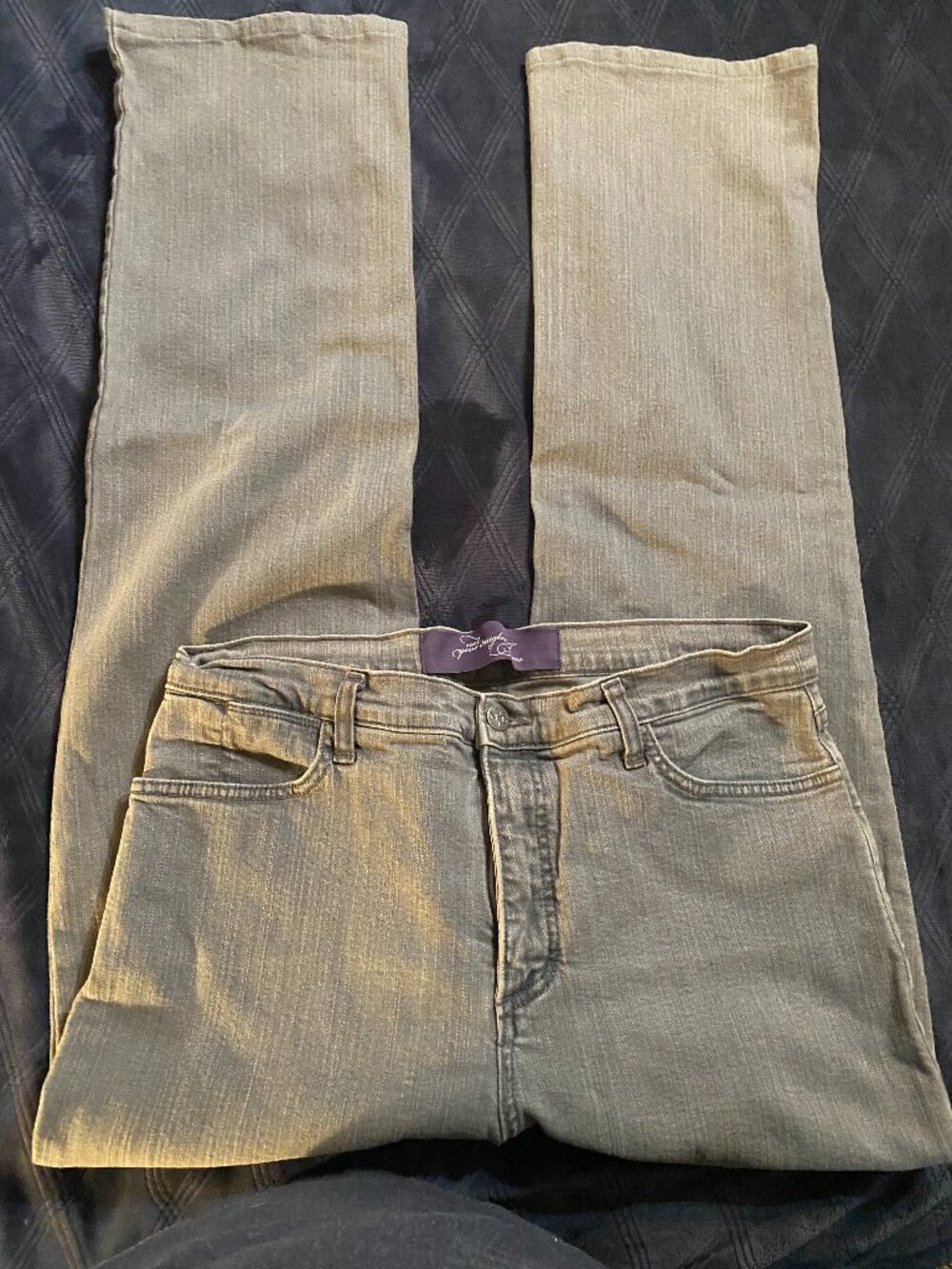 Not Your Daughter’s Jeans NYDJ Women’s Size 14 Gray Taupe Straight Leg Stretch